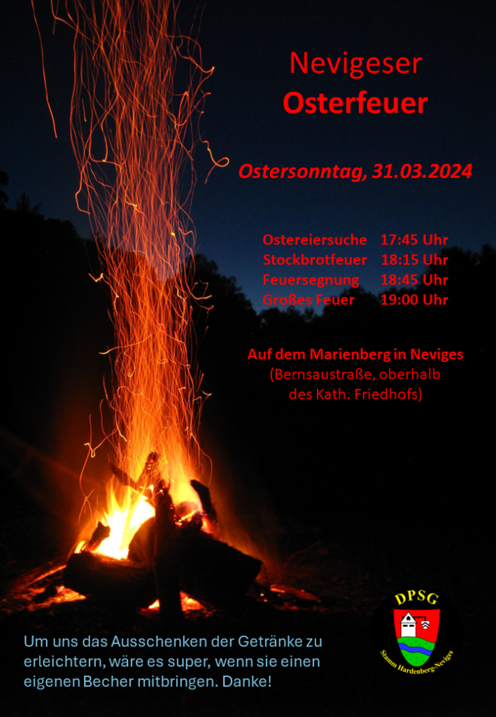 Osterfeuer 2024 Stamm Hardenberg-Neviges